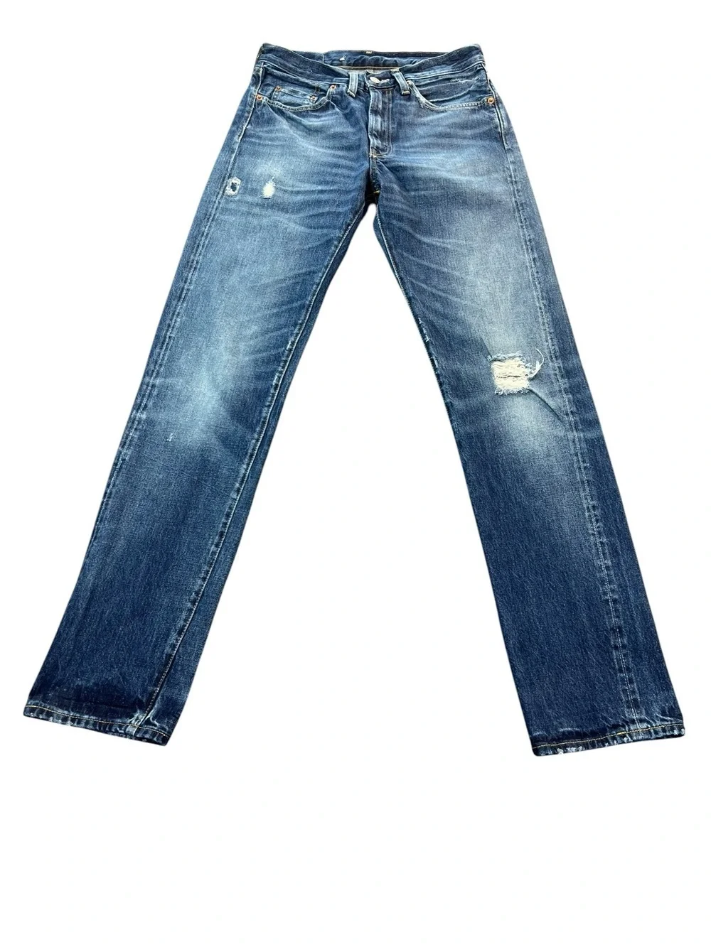 Levis 501Z XX LVC 1954 Blue Jeans Mens Size 29x34 Distressed Patched Denim